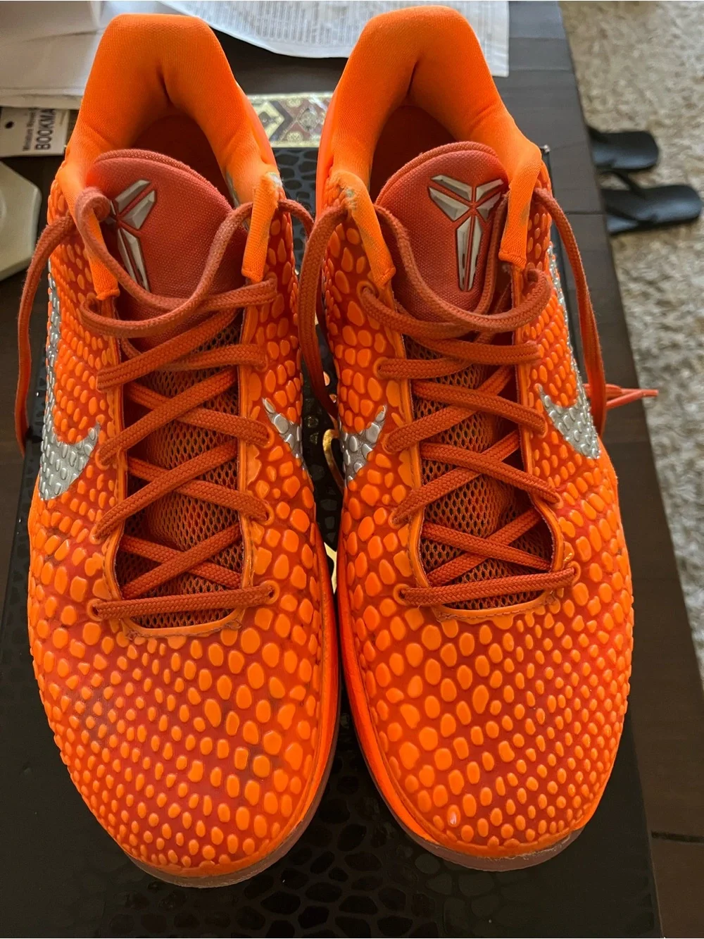 Nike KOBE VI 6 PROTRO 8.5 Total Orange, Metallic Silver - Rare